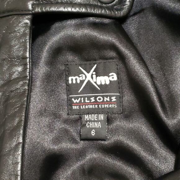 Vtg Maxima Wilsons Leather Black Rider Pants Sz 6 Bikercore Motorcycle Rock - Picture 7 of 16